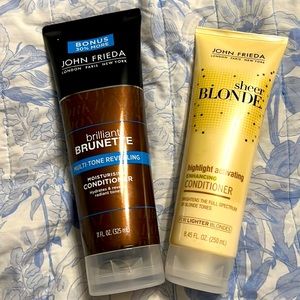 Lot of 2 new John Frieda conditioners-Sheer Blonde & Brilliant Brunette